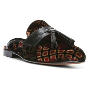 Sam Edelman Paris Patchwork Velvet Mule Flat Slip On Loafer Round Toe Ta…